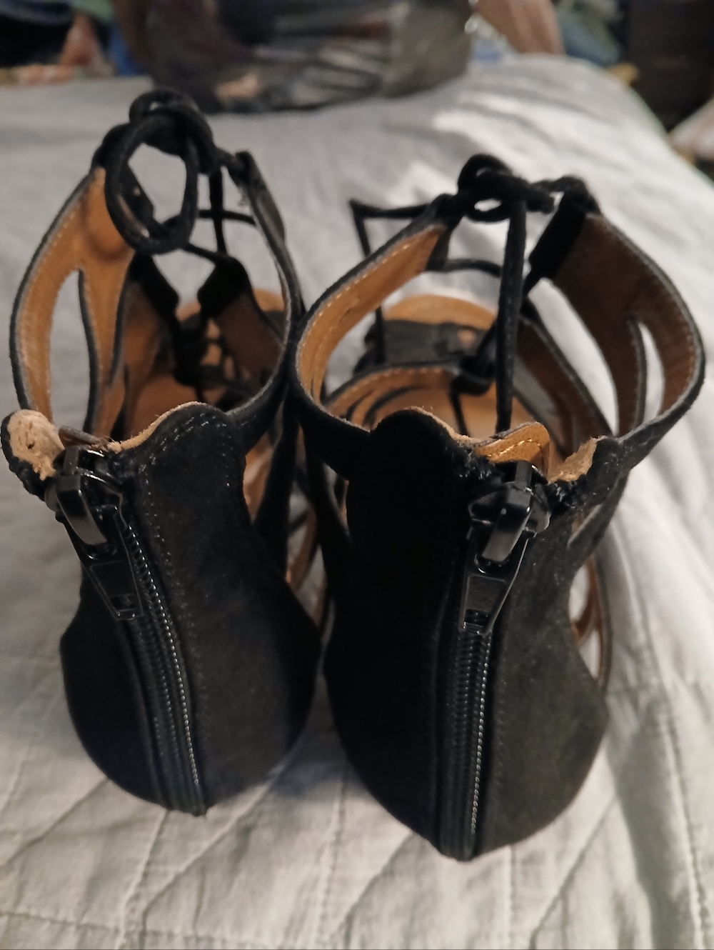 Women’s Black Lace-Up Gladiator Sandals - Picture 3 of 5